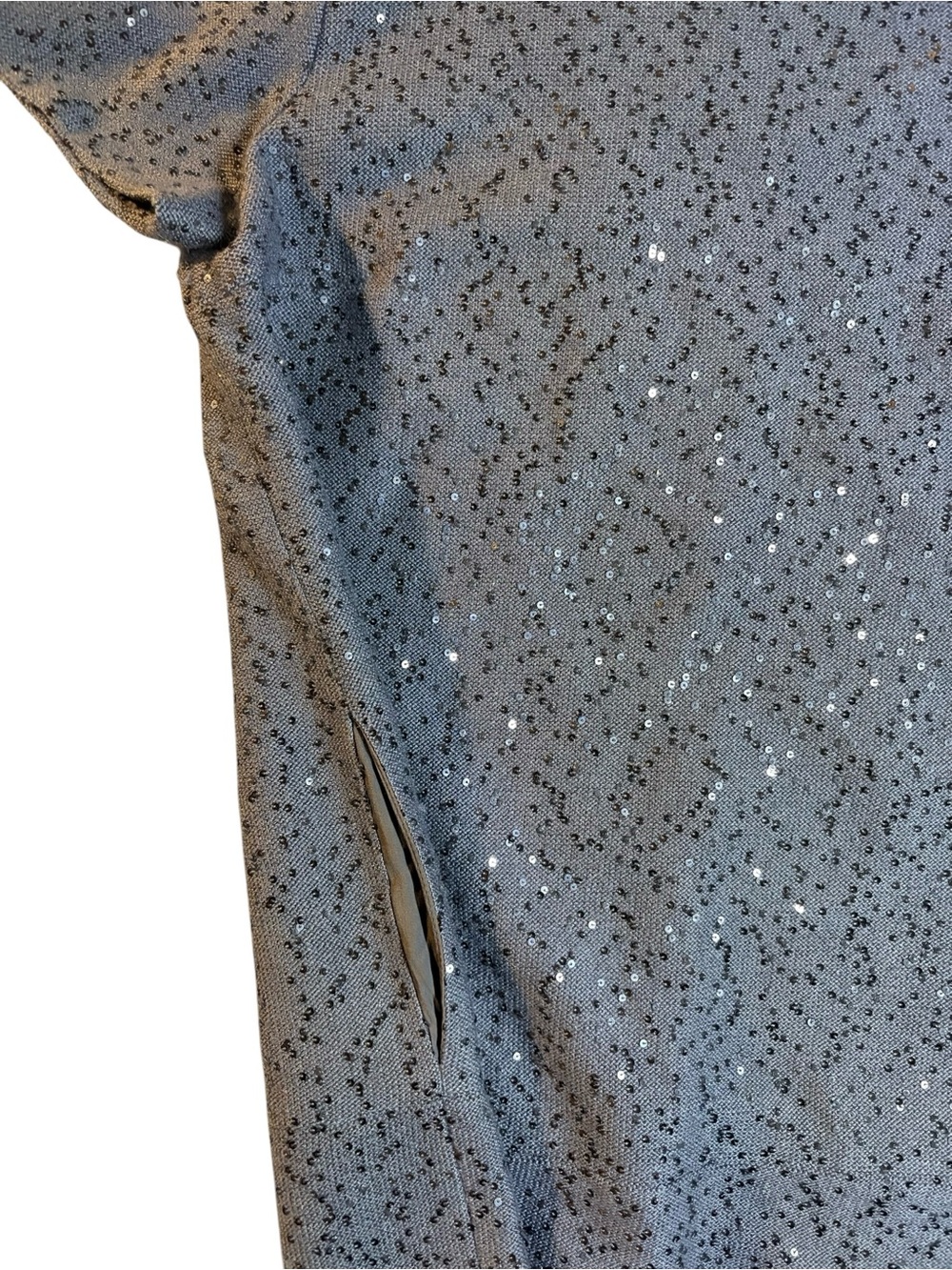 Brunello Cucinelli Navy Cashmere Sequinned Dress in Sz L - Picture 11 of 11